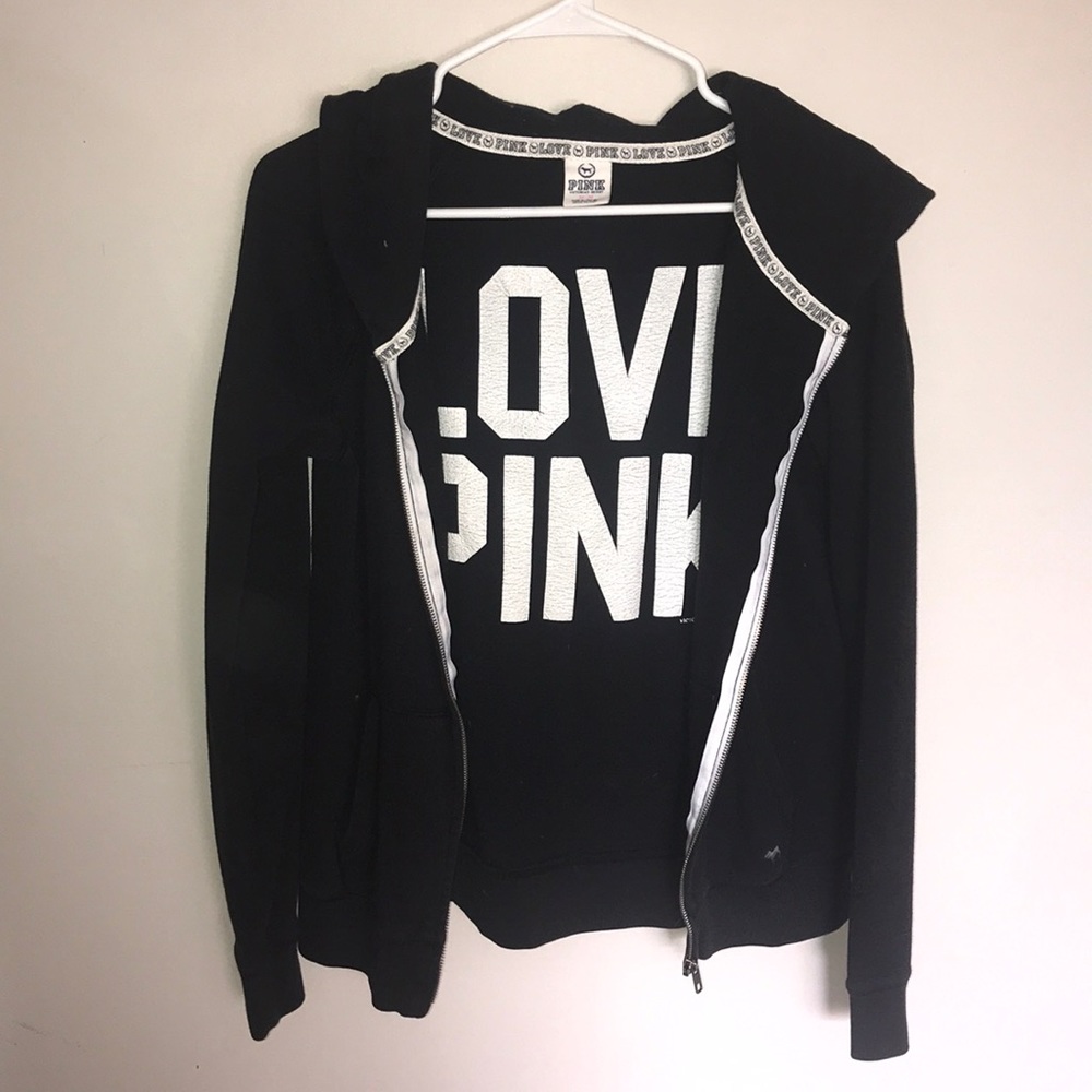Pink hoodie. Smoke free home.